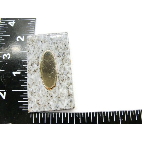 Engravable Money Clip Gray Gold Tone Stainless Steel Wallet Credit Card Cash - Picture 6 of 8